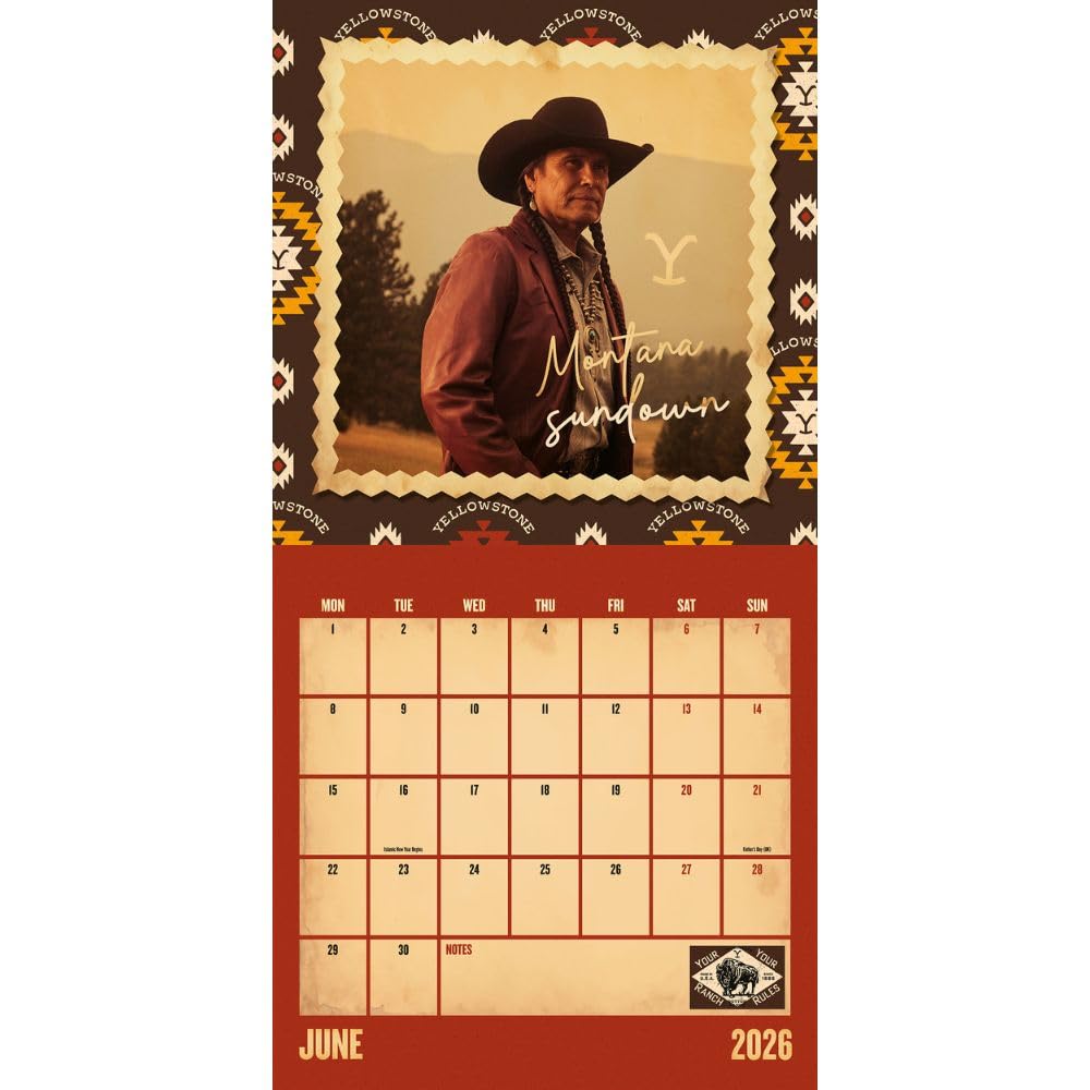 2026 Yellowstone - Square Wall Calendar