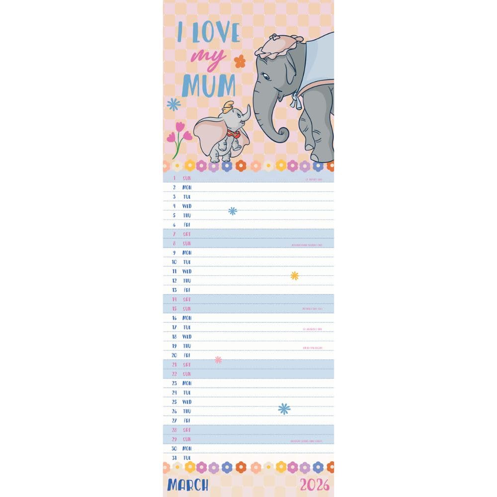 2026 Disney For My Mum - Slim Wall Calendar