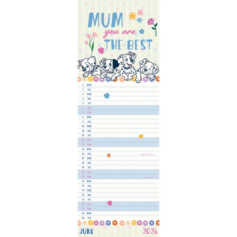 2026 Disney For My Mum - Slim Wall Calendar