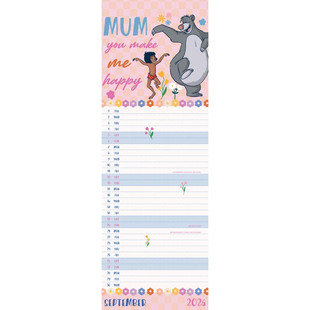 2026 Disney For My Mum - Slim Wall Calendar
