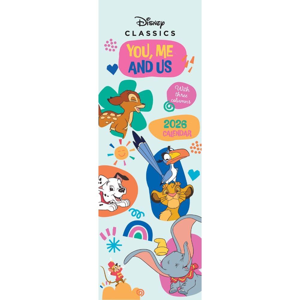 2026 Disney You, Me And Us - Slim Wall Calendar