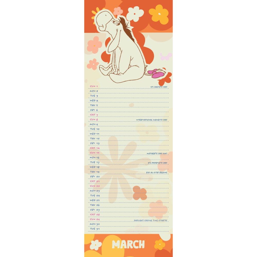 2026 Eeyore - Slim Wall Calendar