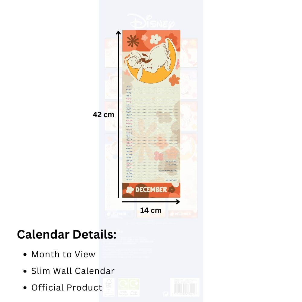 2026 Eeyore - Slim Wall Calendar