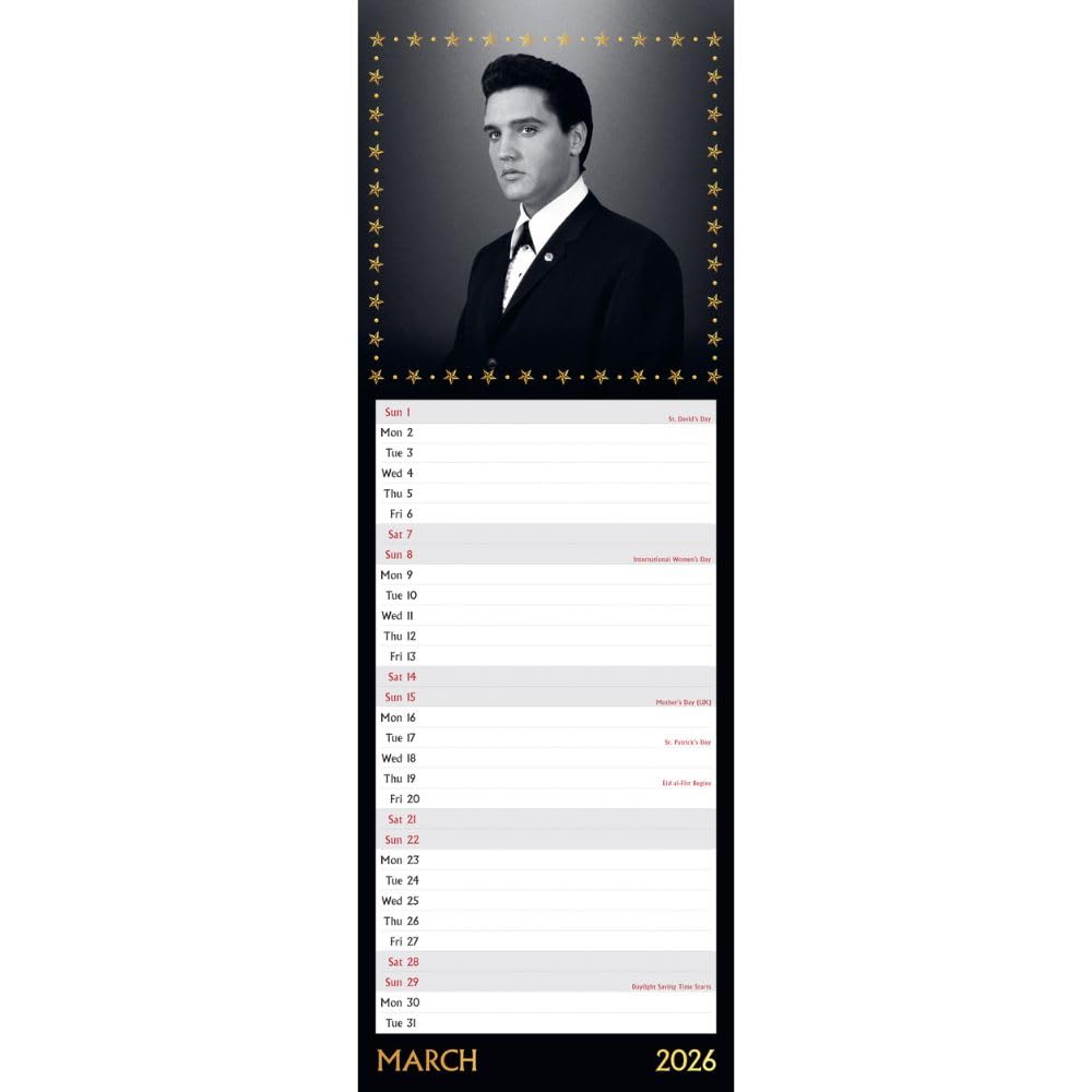 2026 Elvis - Slim Wall Calendar