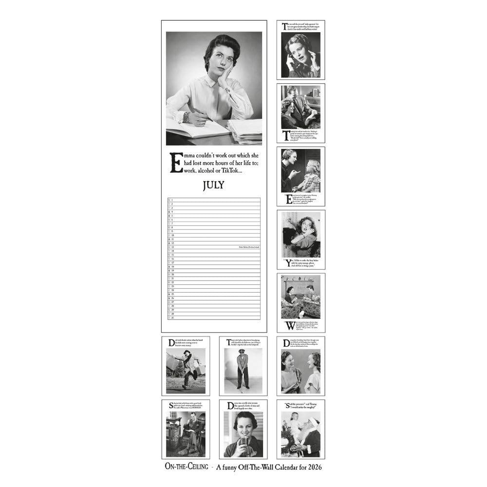 2026 On The Ceiling - Slim Wall Calendar
