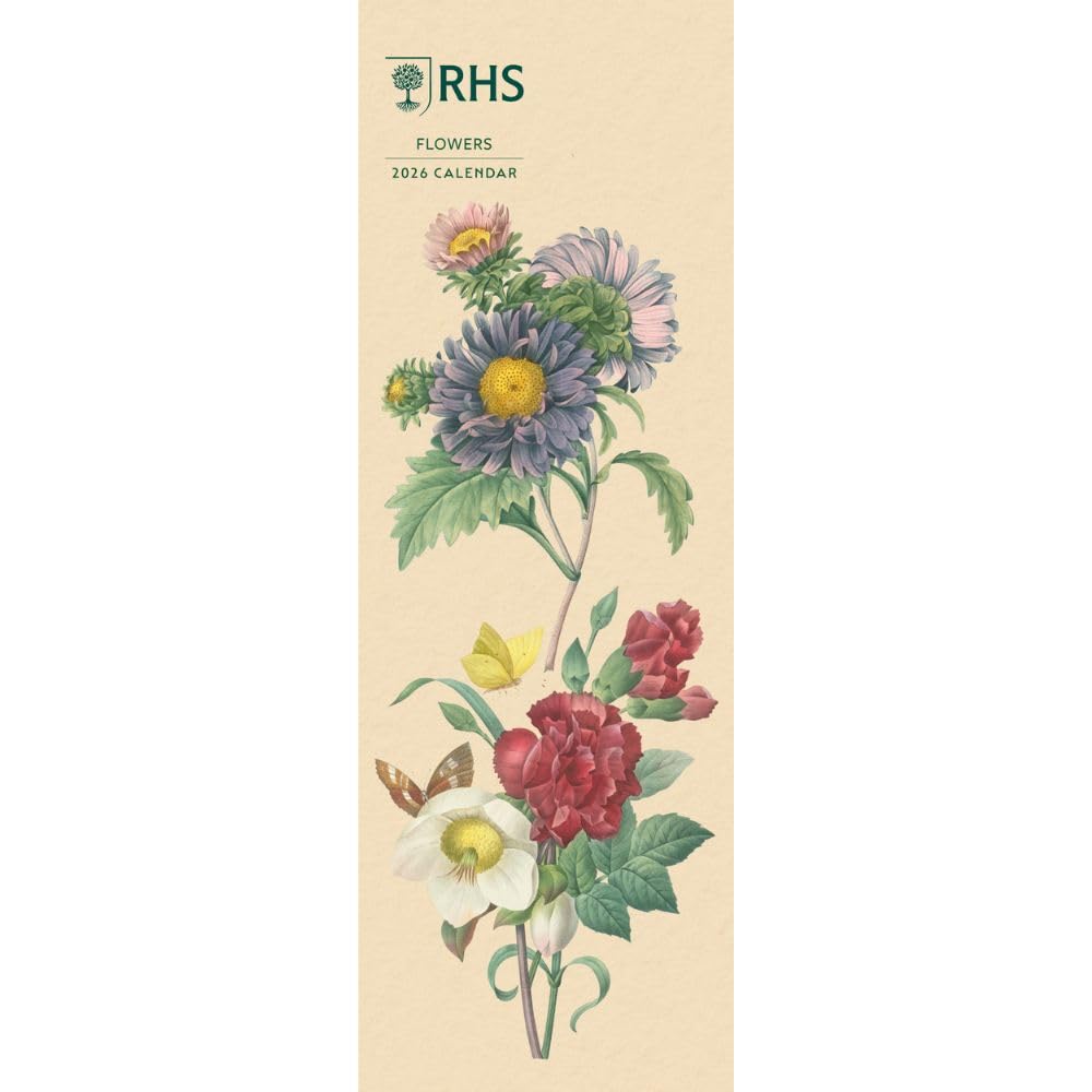 2026 RHS - Flowers - Slim Wall Calendar