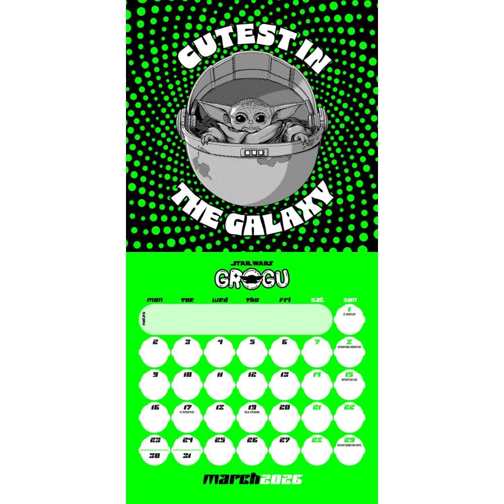 2026 Star Wars - Grogu - Mini Wall Calendar