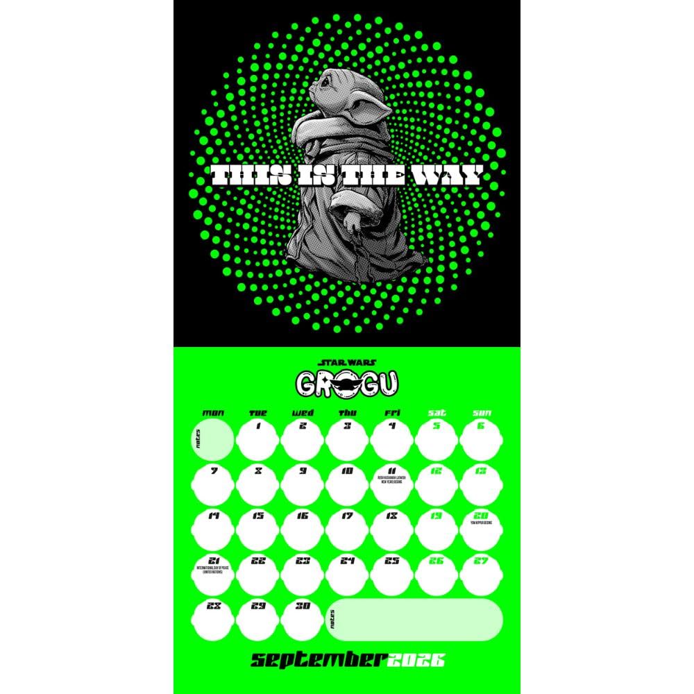 2026 Star Wars - Grogu - Mini Wall Calendar