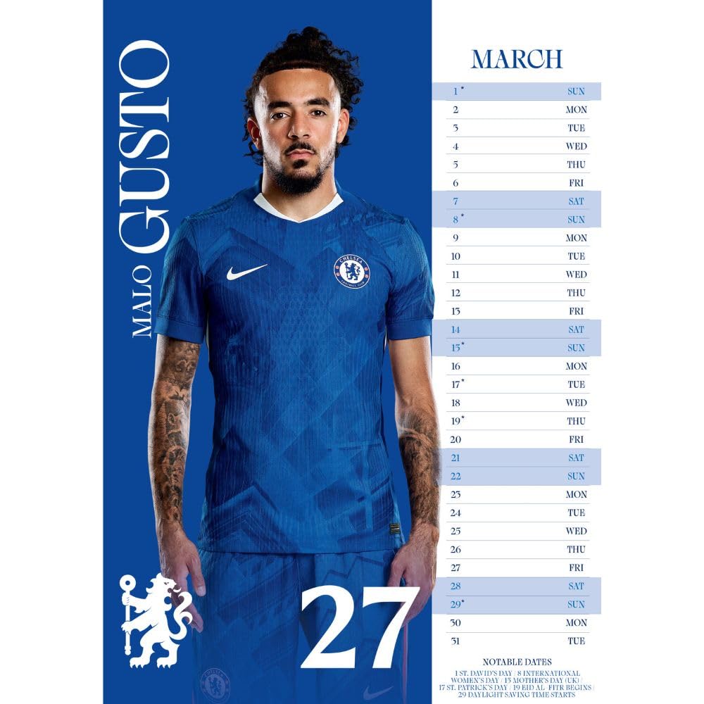 2026 Chelsea FC - A3 Wall Calendar