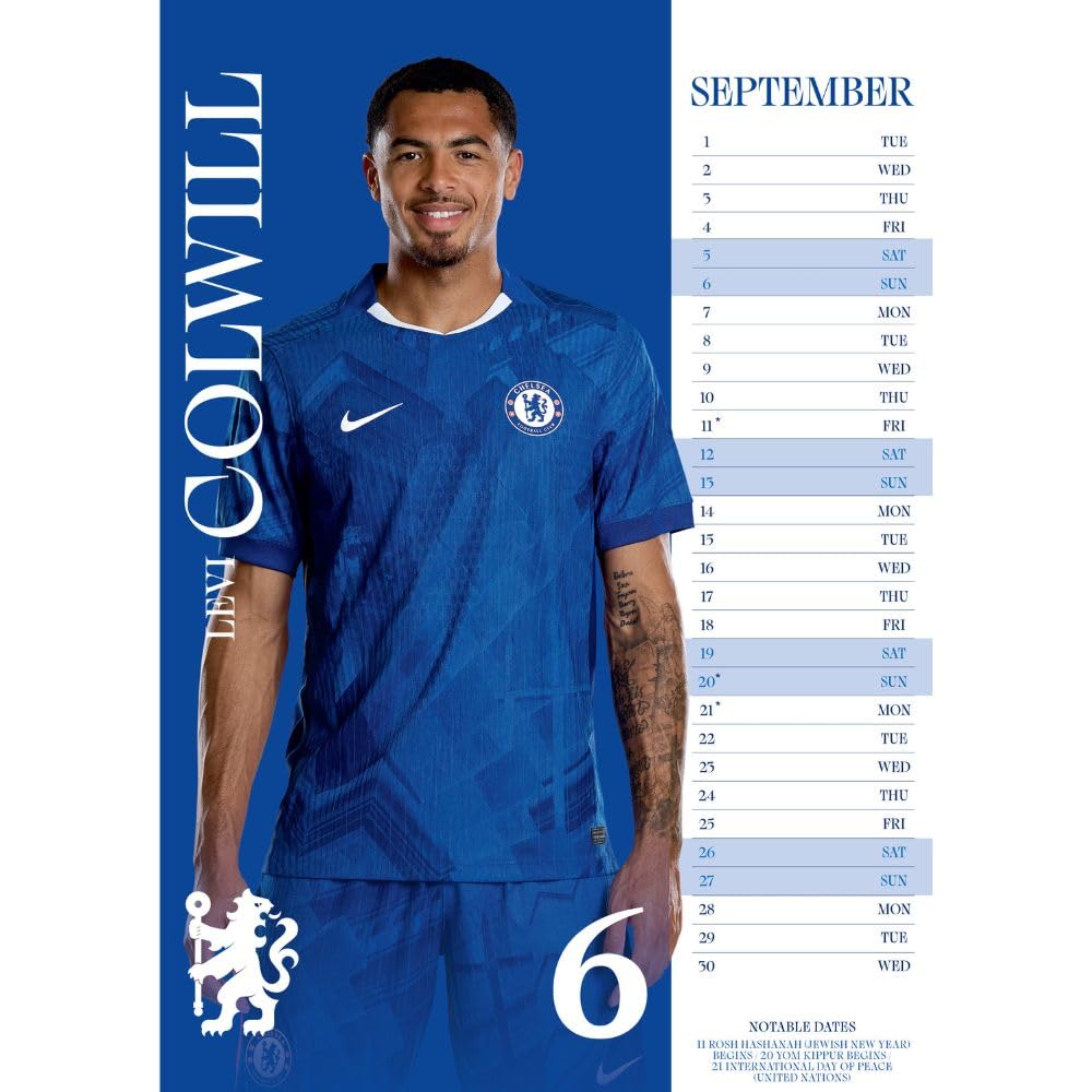2026 Chelsea FC - A3 Wall Calendar