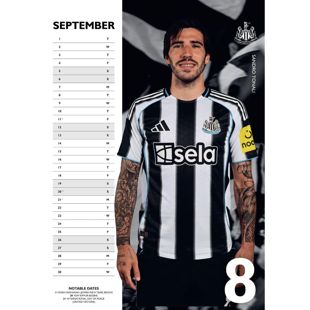 2026 Newcastle United FC - A3 Wall Calendar