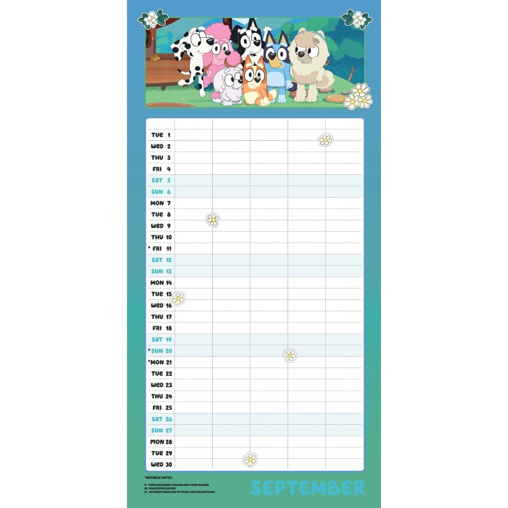 2026 Bluey - Family Organiser Calendar - Square Wall Calendar