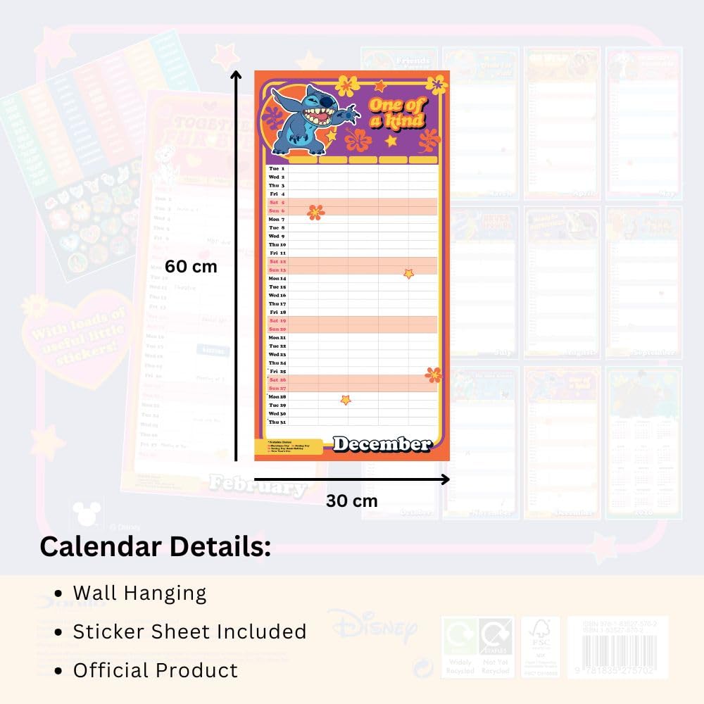 2026 Disney Classics - Family Organiser Calendar - Square Wall Calendar
