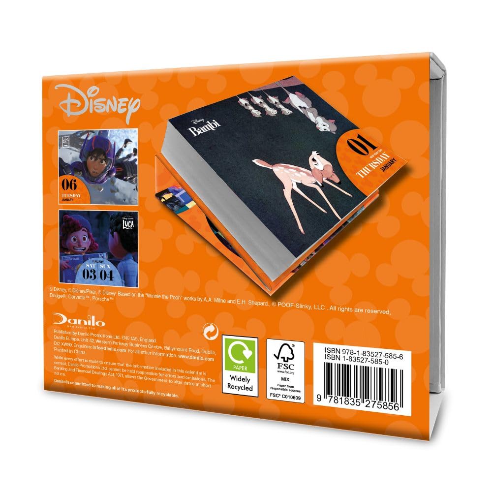 2026 Disney Animation - Daily Boxed Page-A-Day Calendar