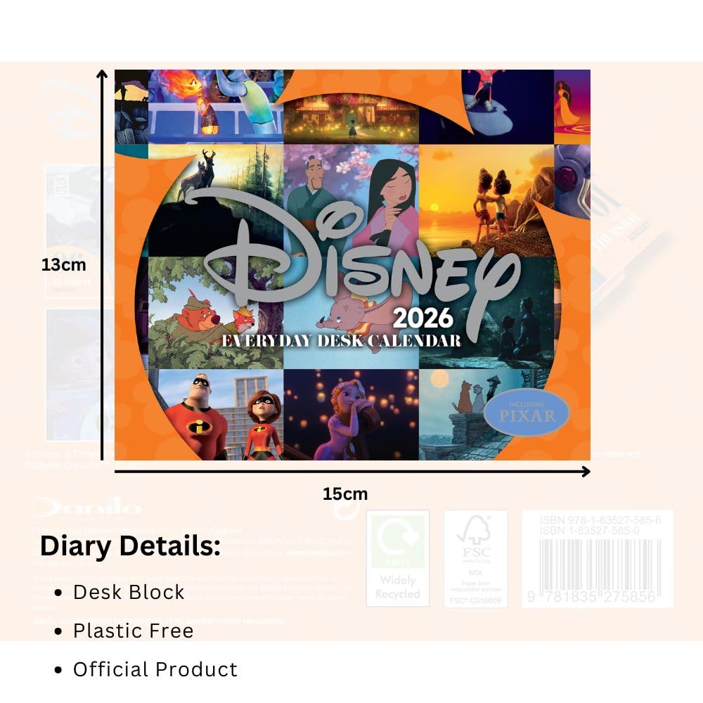 2026 Disney Animation - Daily Boxed Page-A-Day Calendar