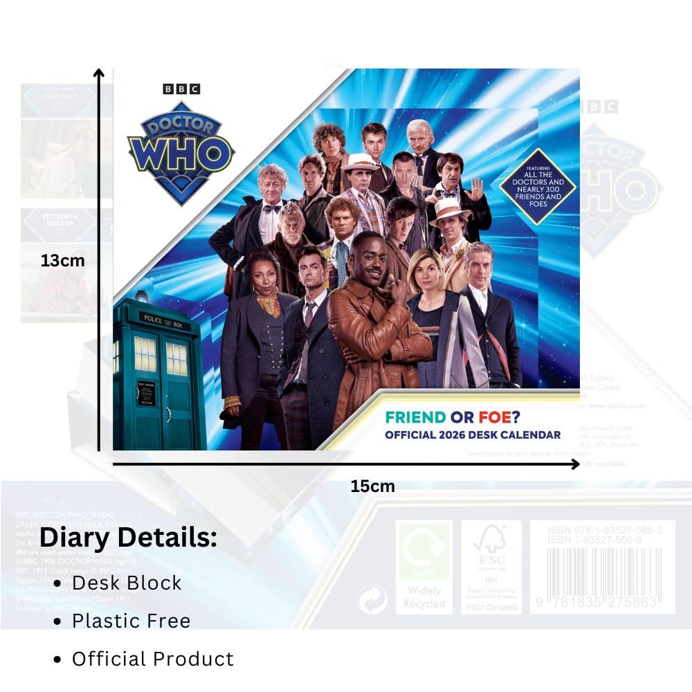 2026 Doctor Who - Daily Boxed Page-A-Day Calendar