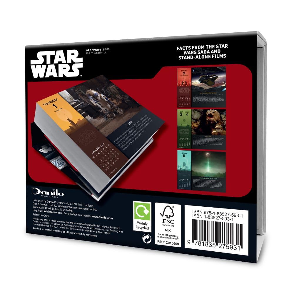 2026 Star Wars Classic - Daily Boxed Page-A-Day Calendar