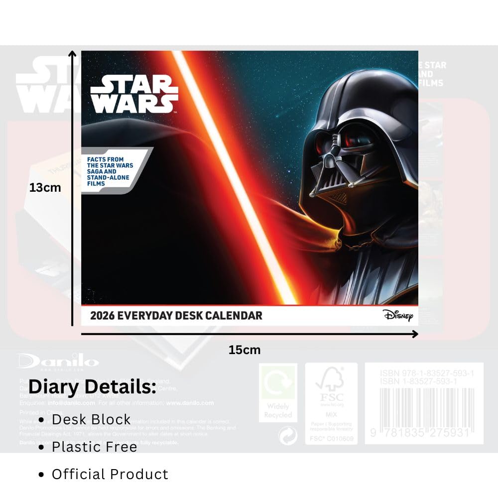 2026 Star Wars Classic - Daily Boxed Page-A-Day Calendar