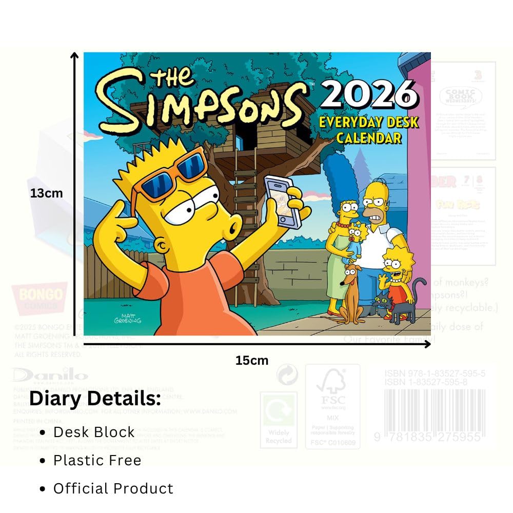 2026 The Simpsons - Daily Boxed Page-A-Day Calendar