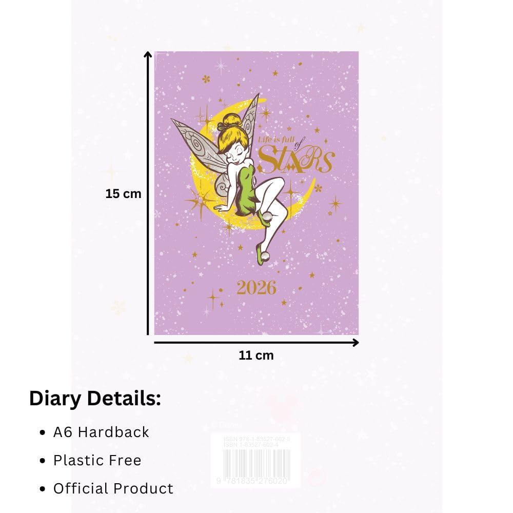 2026 Disney Tinkerbell - Small Weekly Diary/Planner