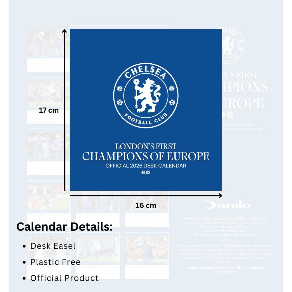 2026 Chelsea FC - Desk Easel Calendar