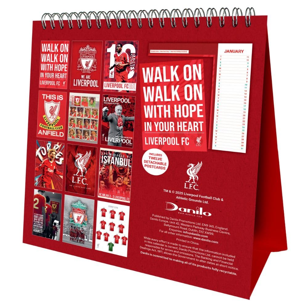 2026 Liverpool FC - Desk Easel Calendar