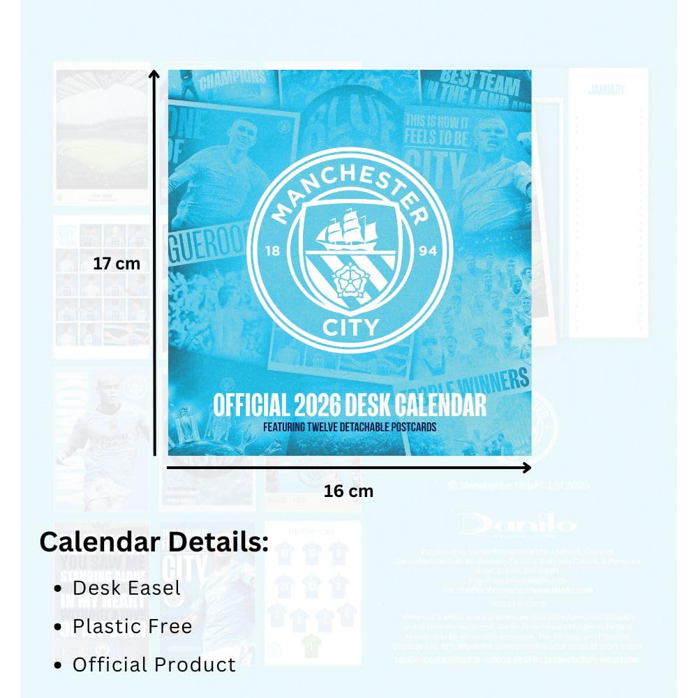 2026 Manchester City FC - Desk Easel Calendar