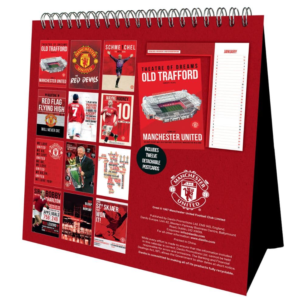2026 Manchester United FC - Desk Easel Calendar