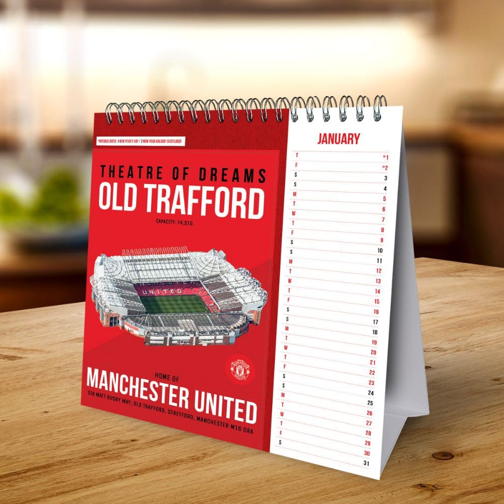 2026 Manchester United FC - Desk Easel Calendar