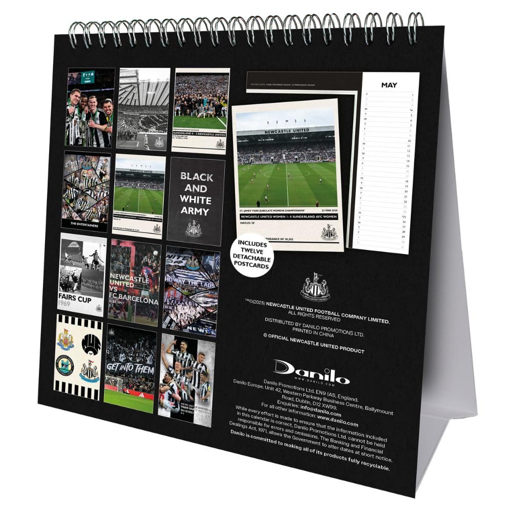 2026 Newcastle United FC - Desk Easel Calendar