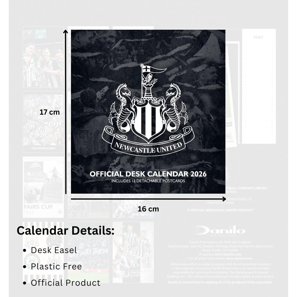 2026 Newcastle United FC - Desk Easel Calendar