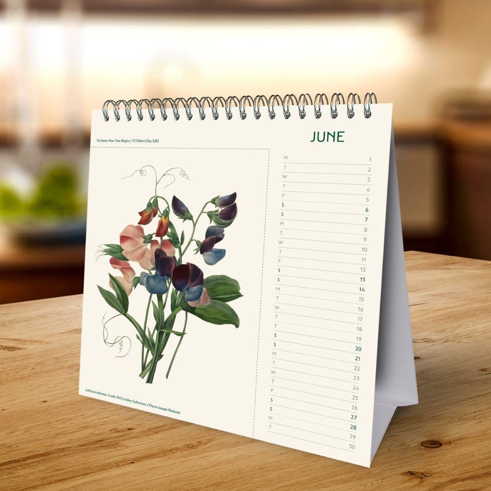 2026 RHS - Flowers - Desk Easel Calendar