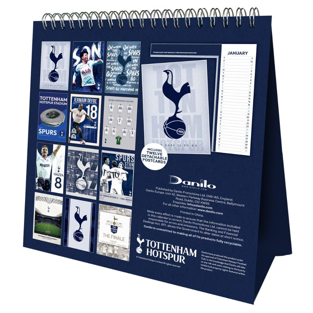 2026 Tottenham Hotspur FC - Desk Easel Calendar