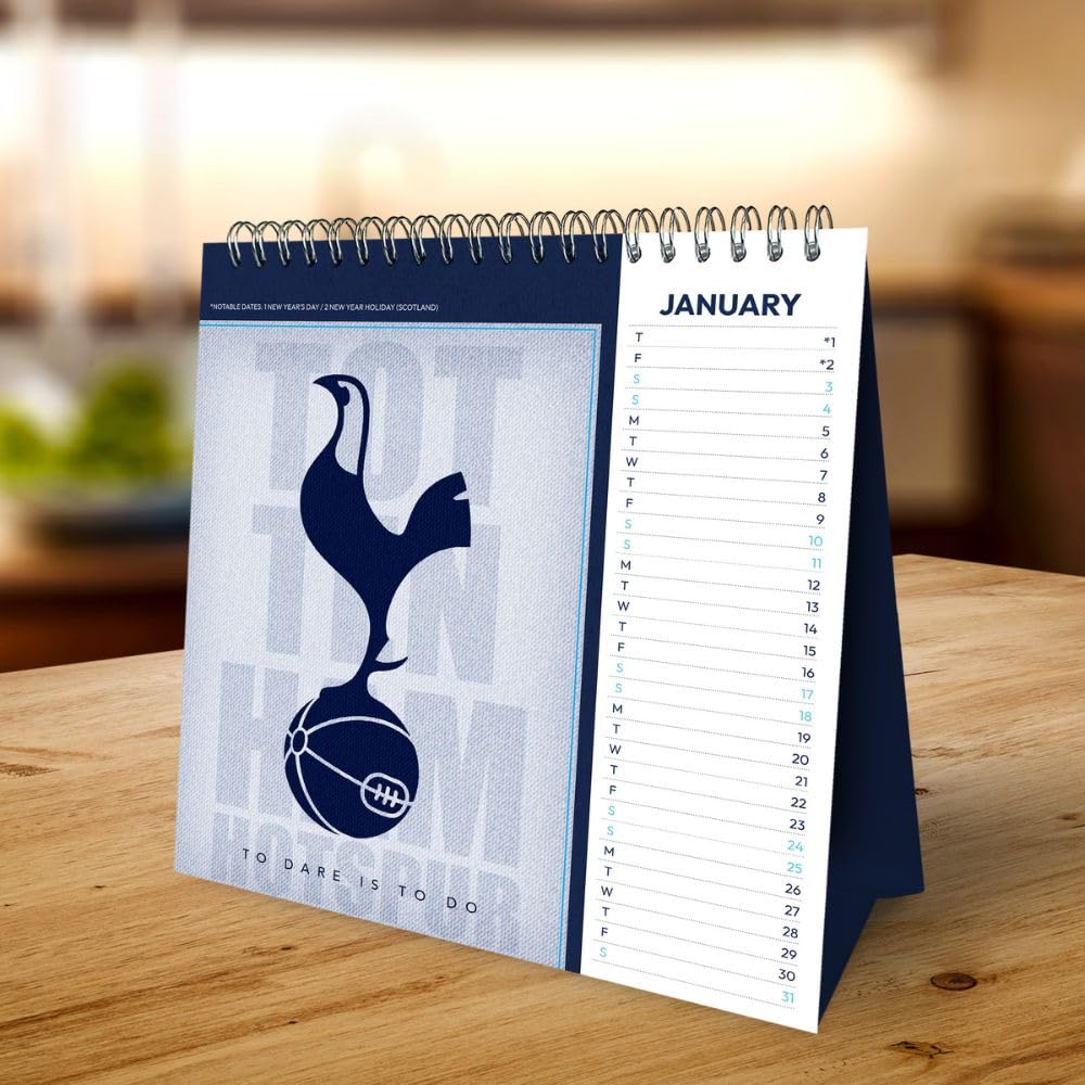 2026 Tottenham Hotspur FC - Desk Easel Calendar