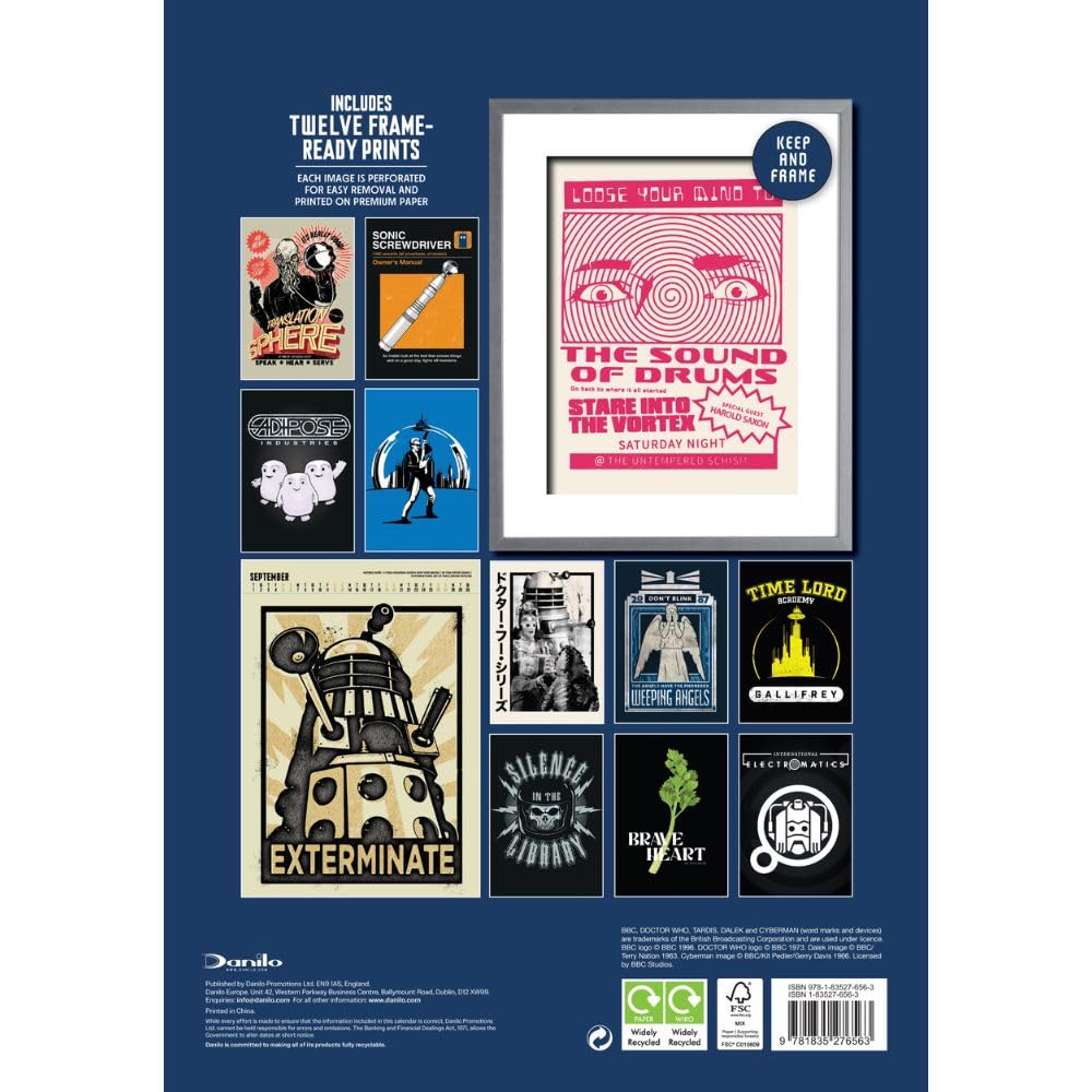 2026 Doctor Who Classic - A3 Deluxe Wall Calendar