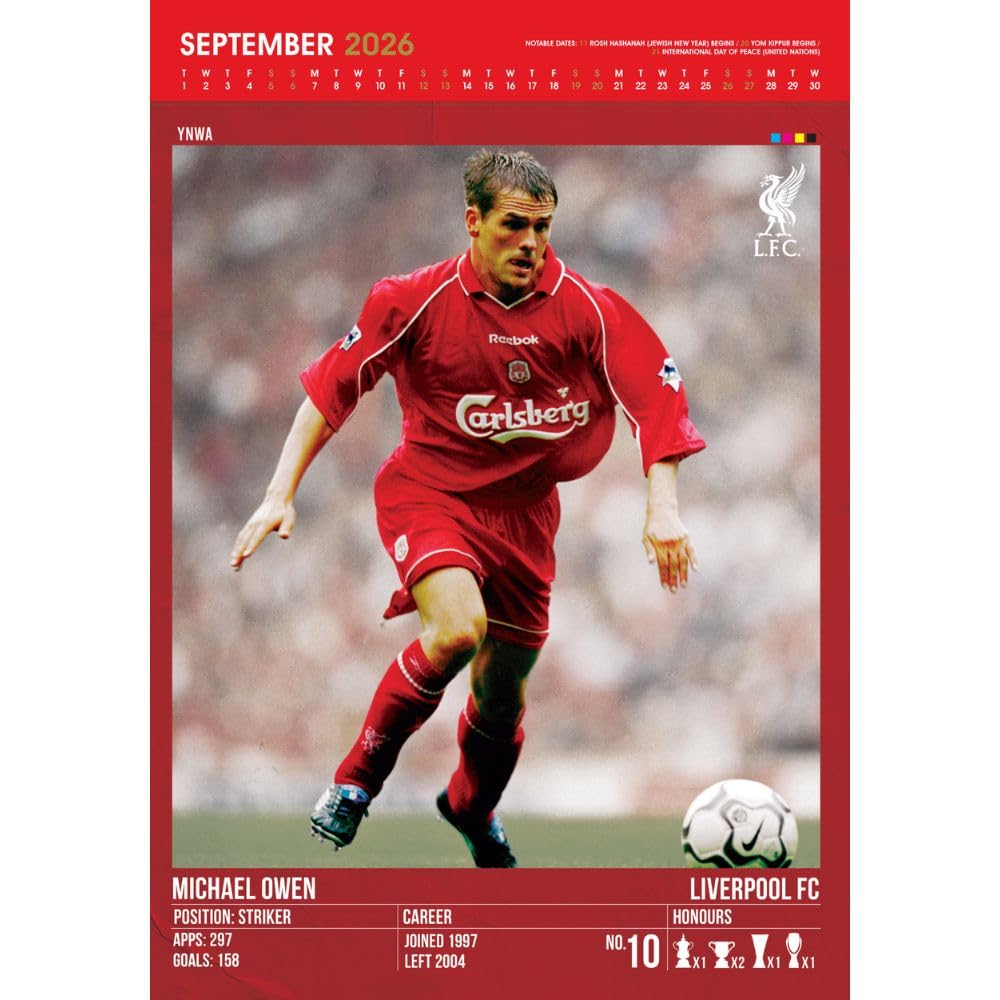 2026 Liverpool FC - A3 Deluxe Wall Calendar