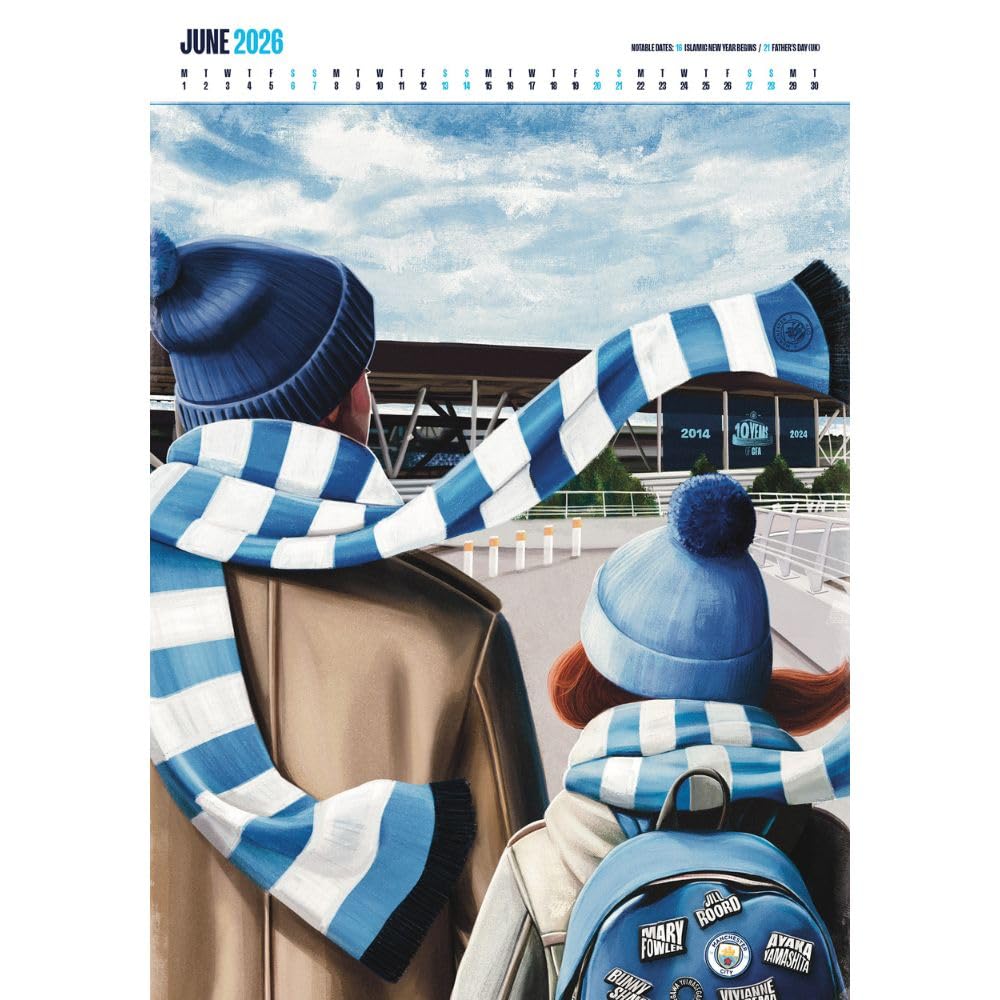 2026 Manchester City FC - A3 Deluxe Wall Calendar