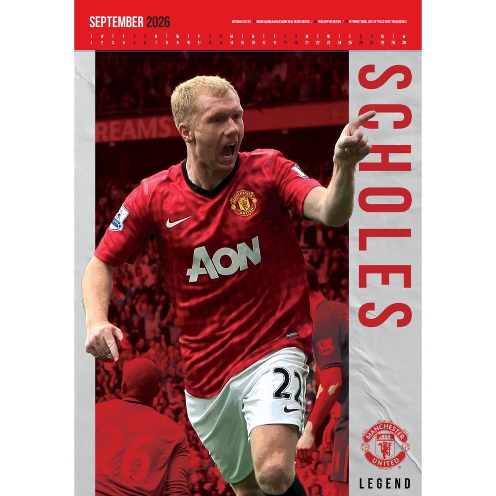 2026 Manchester United FC - A3 Deluxe Wall Calendar