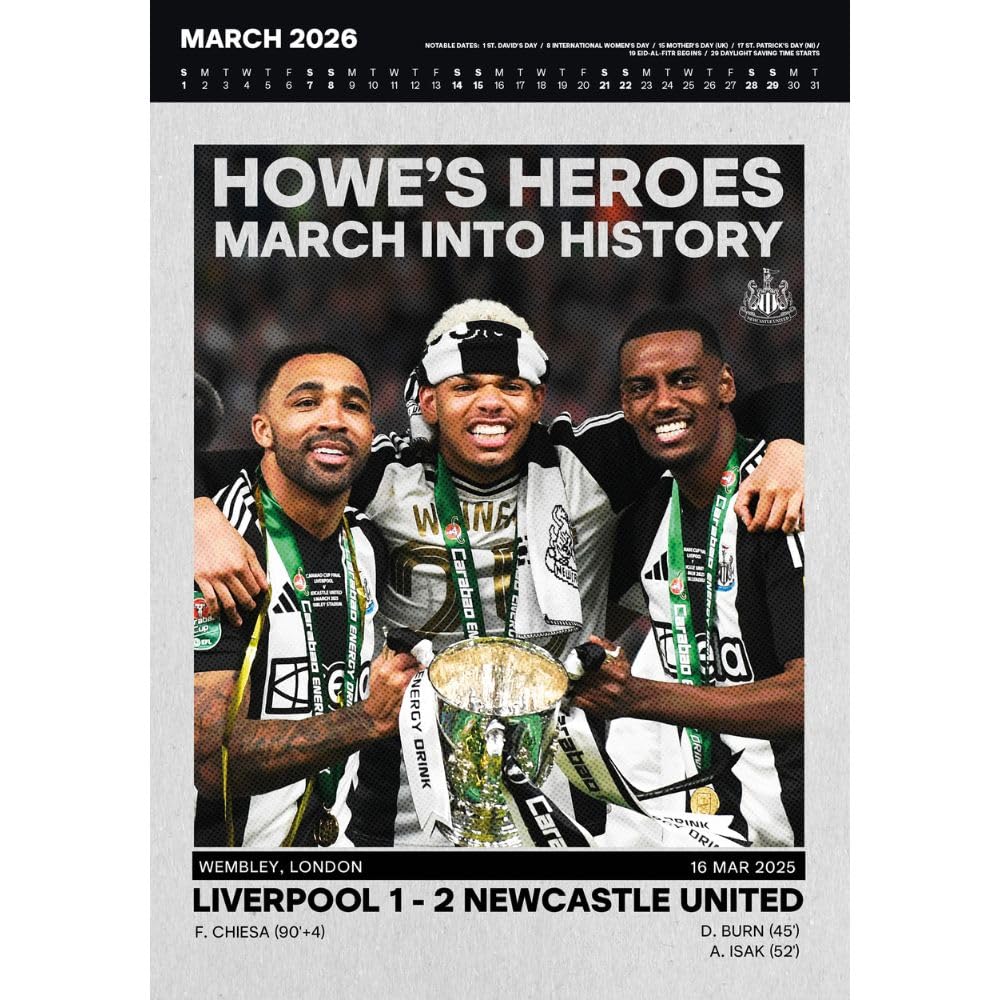2026 Newcastle United FC - A3 Deluxe Wall Calendar