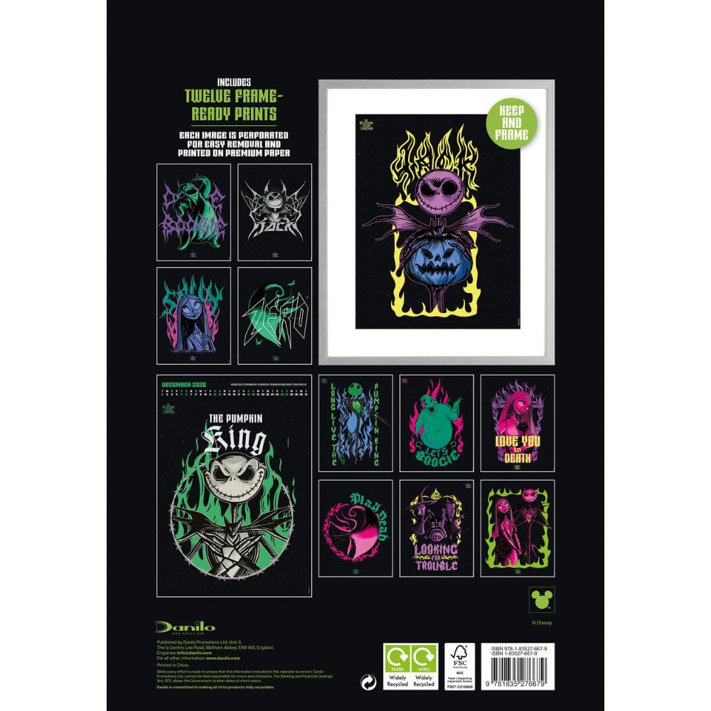 2026 The Nightmare Before Christmas - A3 Deluxe Wall Calendar