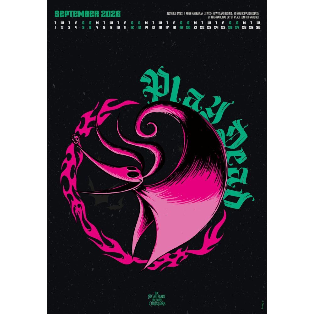 2026 The Nightmare Before Christmas - A3 Deluxe Wall Calendar