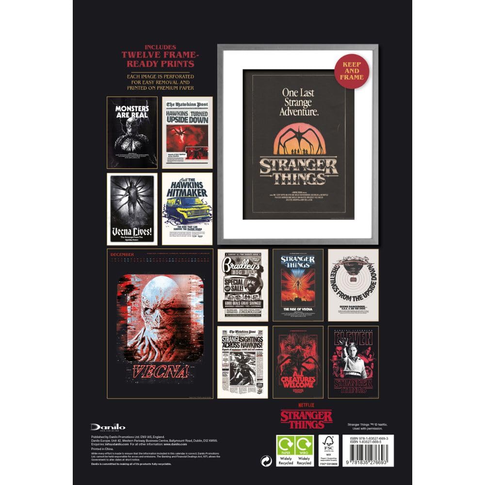 2026 Stranger Things - A3 Deluxe Wall Calendar