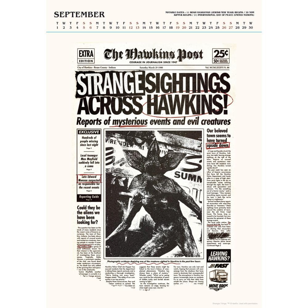 2026 Stranger Things - A3 Deluxe Wall Calendar