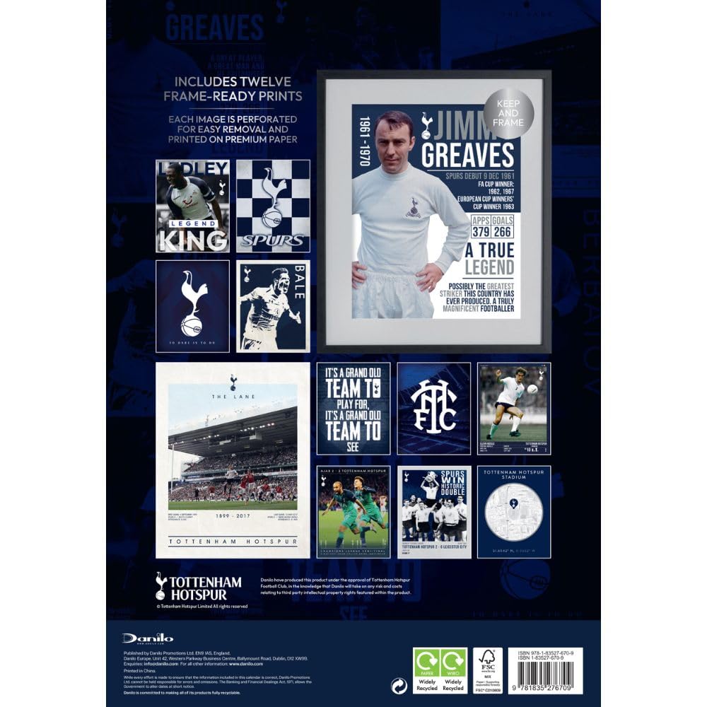 2026 Tottenham Hotspur FC - A3 Deluxe Wall Calendar
