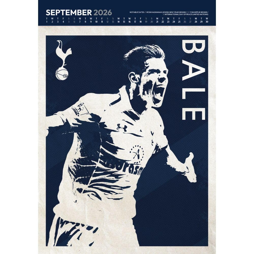 2026 Tottenham Hotspur FC - A3 Deluxe Wall Calendar