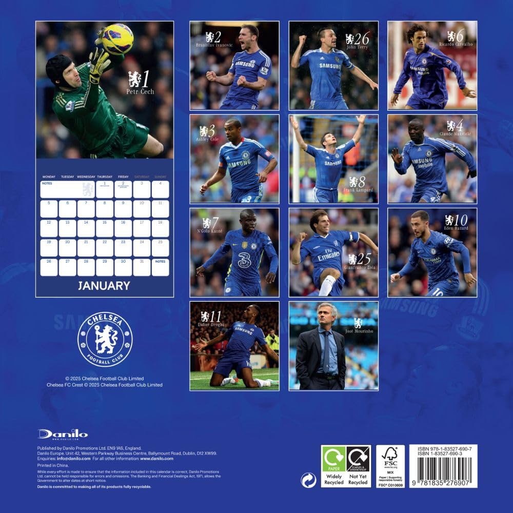 2026 Chelsea FC Legends - Square Wall Calendar