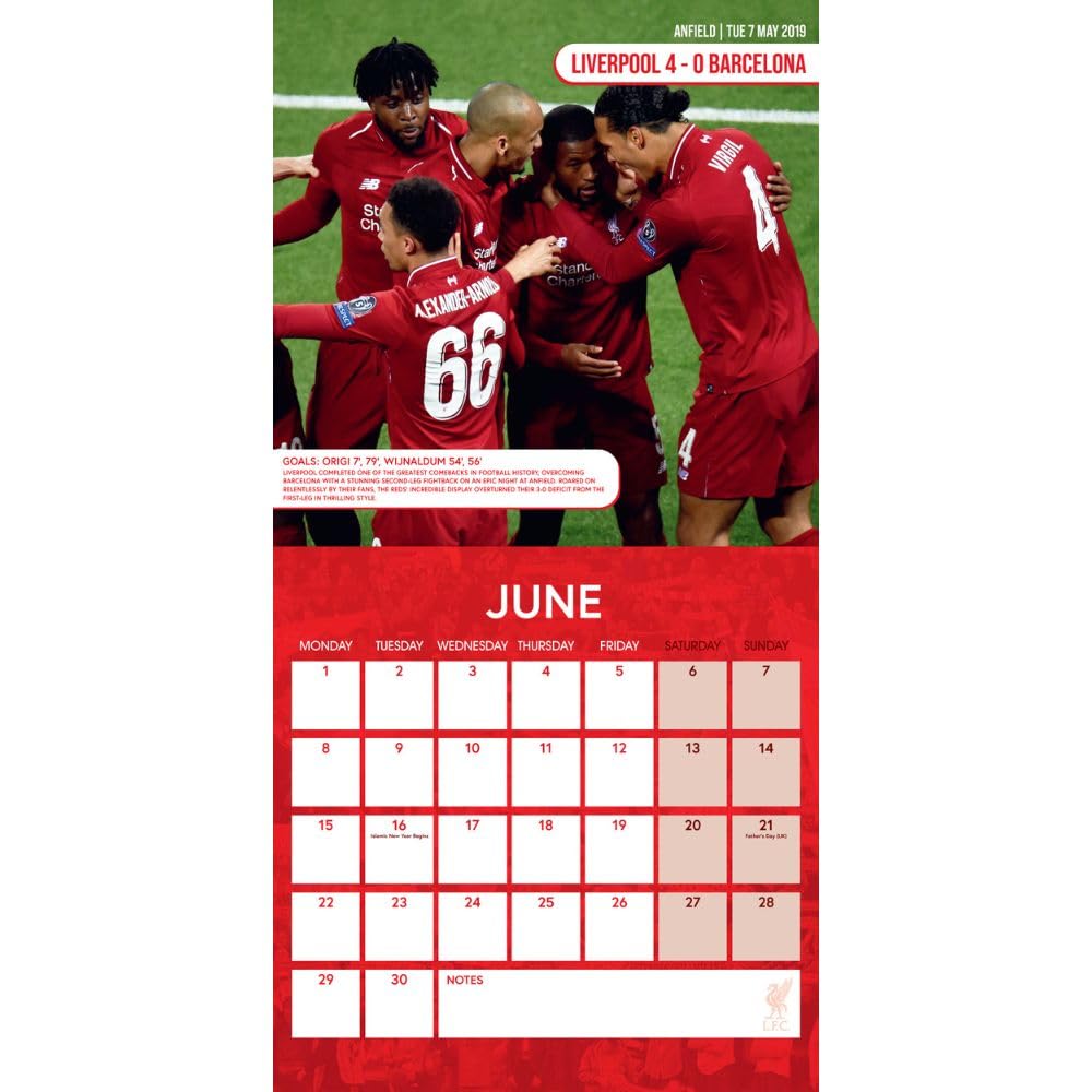 2026 Liverpool FC Legends - Square Wall Calendar