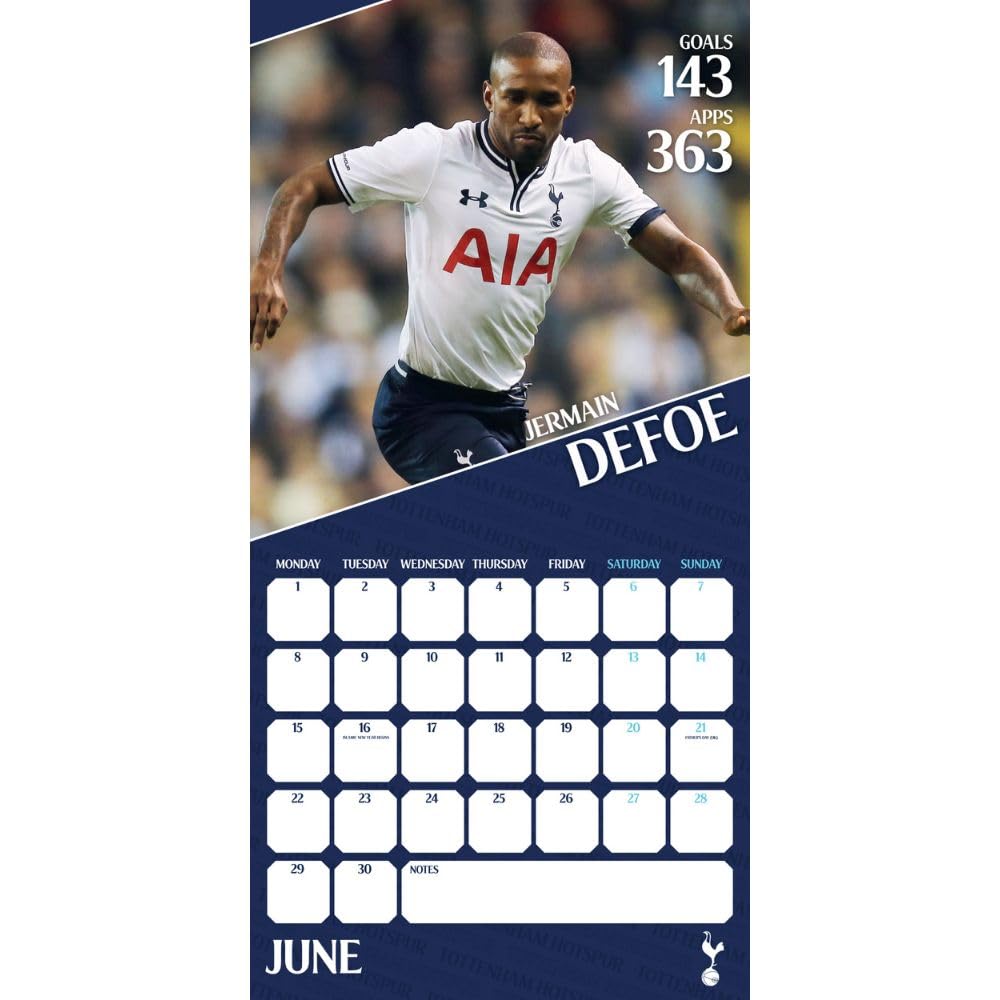2026 Tottenham Hotspur FC Legends - Square Wall Calendar