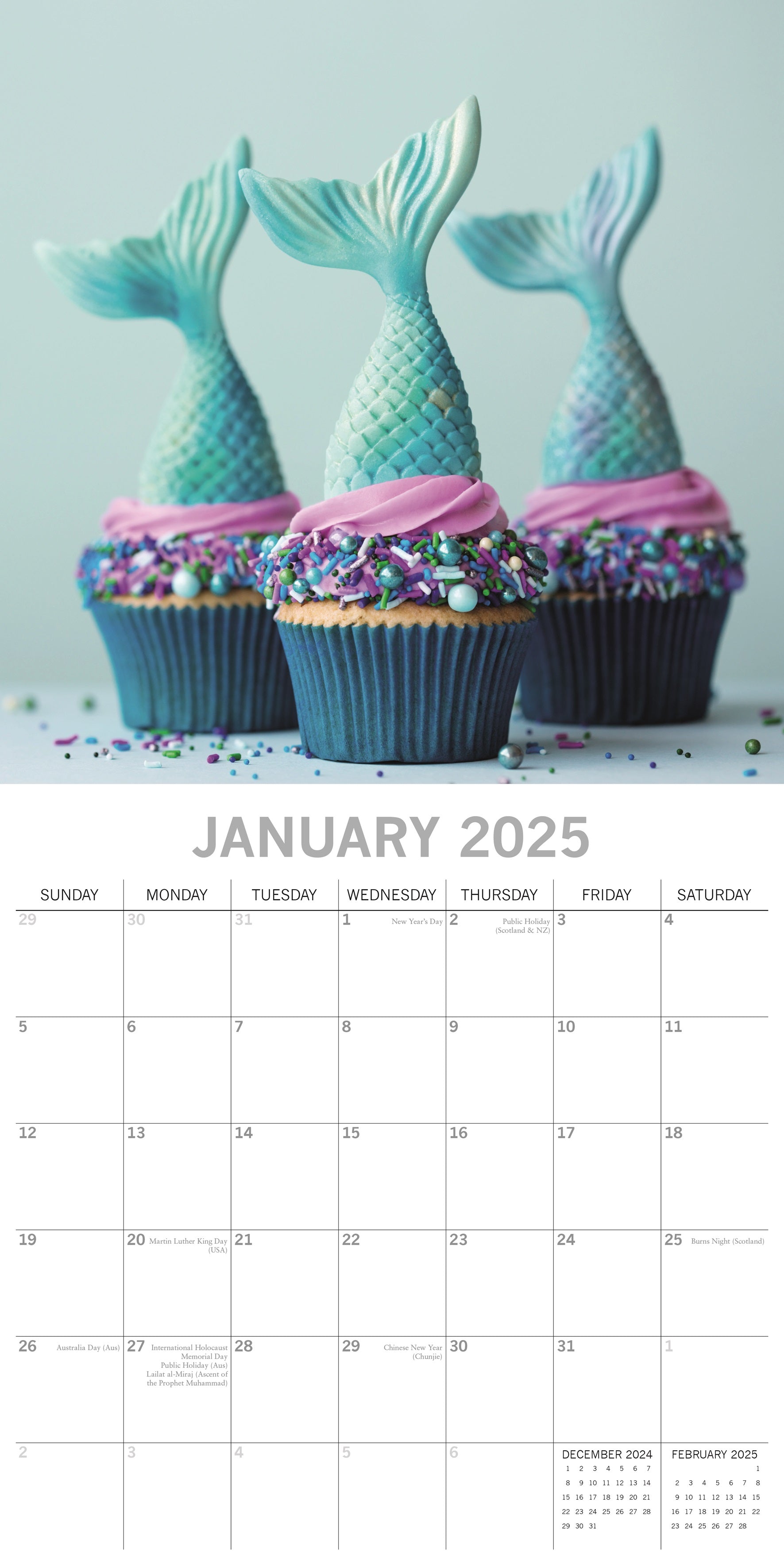 2025 Cupcakes - Square Wall Calendar