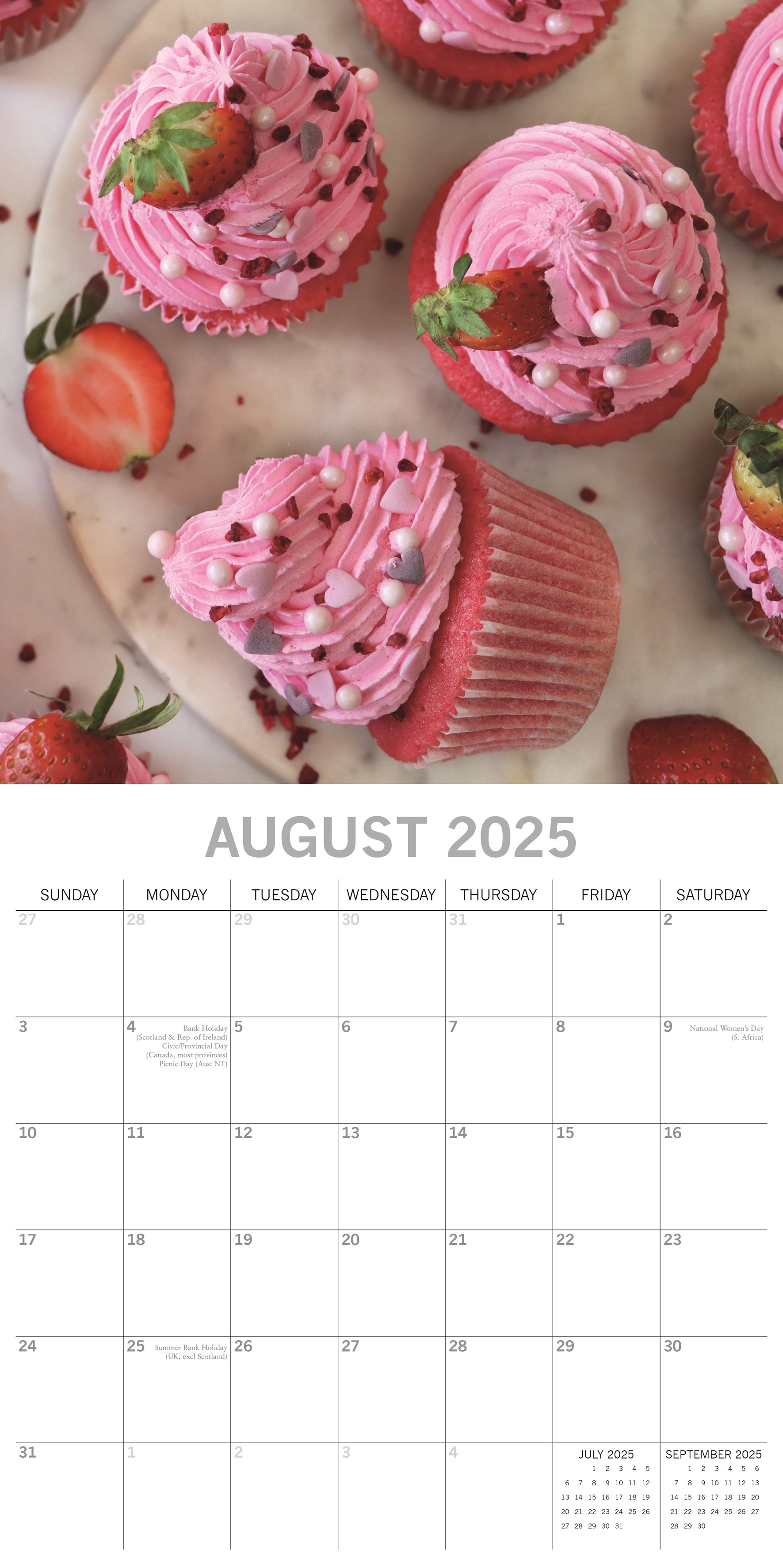 2025 Cupcakes - Square Wall Calendar